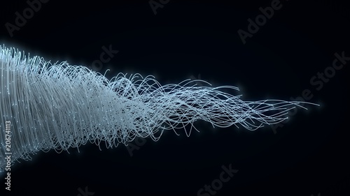 fiber optic cables. 3d illustration