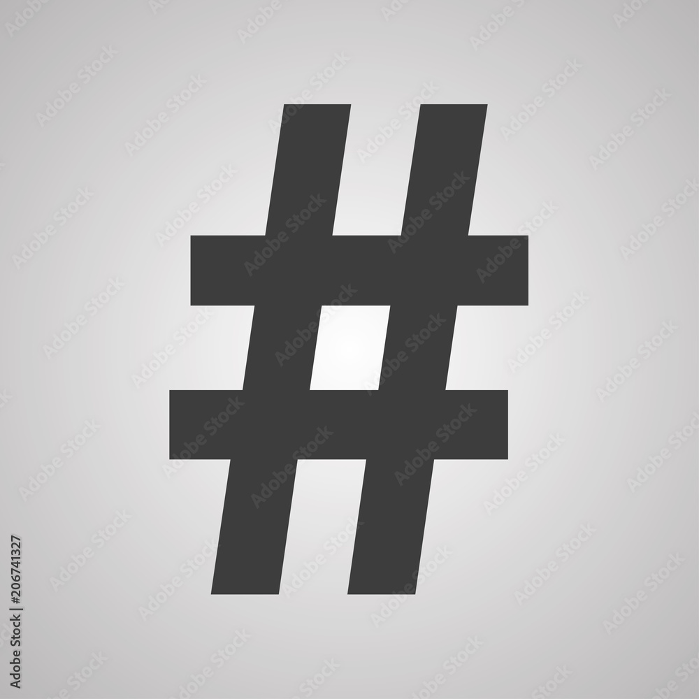 Fototapeta premium hashtag sign of splash paint