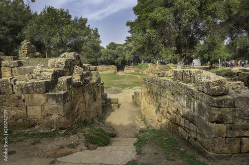 Entrance in the roman amphitheater in Tipasa (Tipaza), Algeria photo