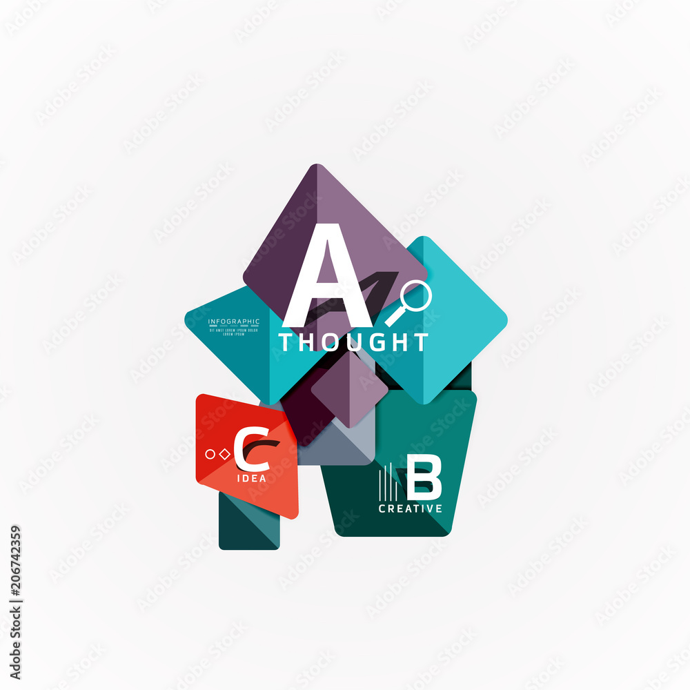 Paper infographic banner template with a b c options, infographics elements Paper infographic banner template with a b c options, infographics elements