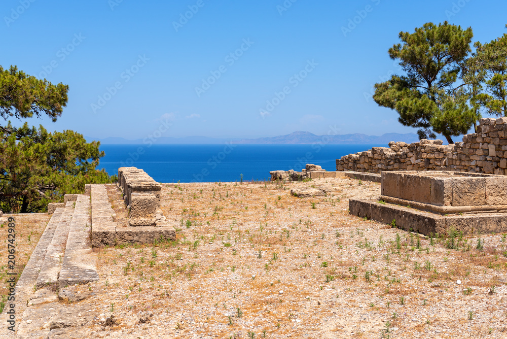 Ancient ruins in city of Kamiros located in the northwest of the island of Rhodes.