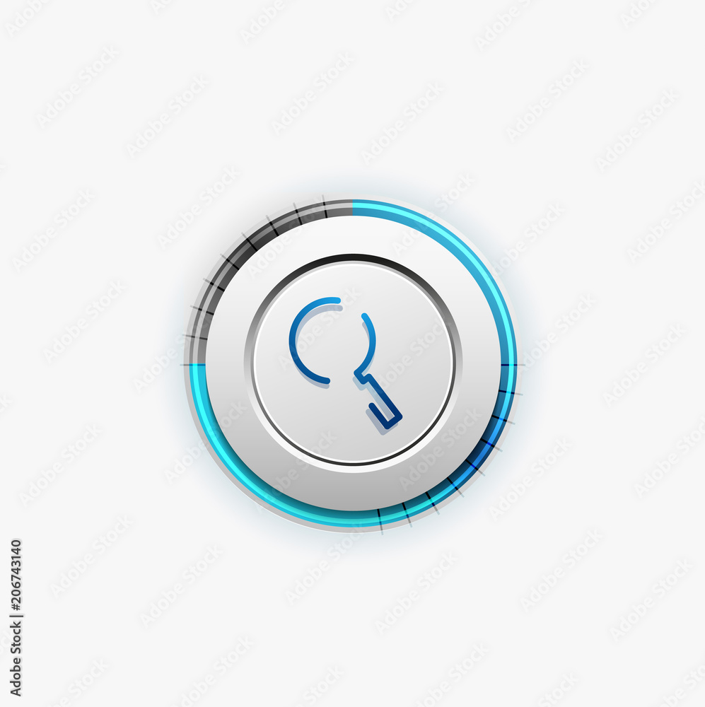 Search magnifyier web button, magnify icon. Modern magnifying glass sign, web site design or mobile app Search magnifyier web button, magnify icon. Modern magnifying glass sign, web site design or mobile app