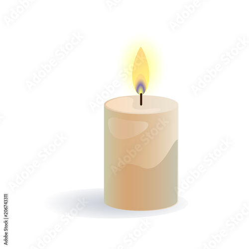 Candle light vector illustration