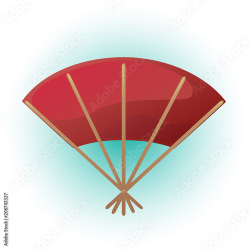 Red fan vector illustration