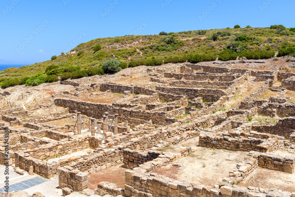 The ancient city of Kamiros located in the northwest of the island of Rhodes.