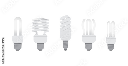 Vector illustration.Fluorescent lamp.