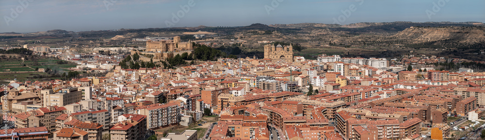 Vista panorámica de Alcañiz, España. 