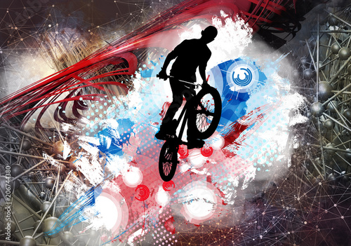 Illustration of bicycle jumper