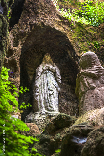 Statue of the Virgin inside Cave Church Piedigrotta
