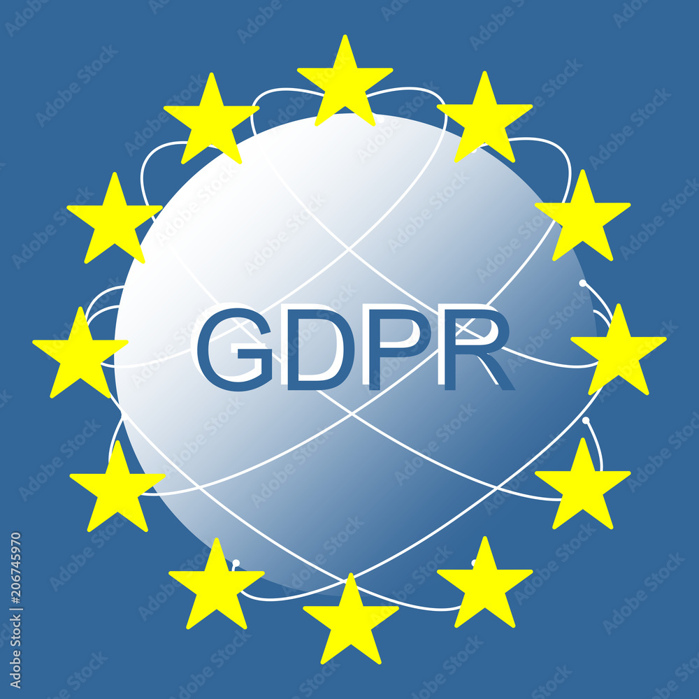 General Data Protection Regulation (GDPR) concept. Vector Graphic illustration