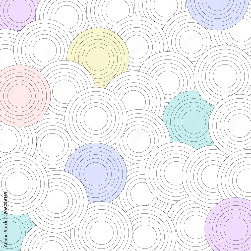 Abstract geometric background with circles. Modern abstract poster, cover,card, fabric, wrapping design. Vector.