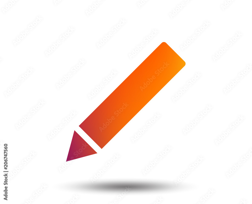 Pencil sign icon. Edit content button. Blurred gradient design element. Vivid graphic flat icon. Vector Pencil sign icon. Edit content button. Blurred gradient design element. Vivid graphic flat icon. Vector