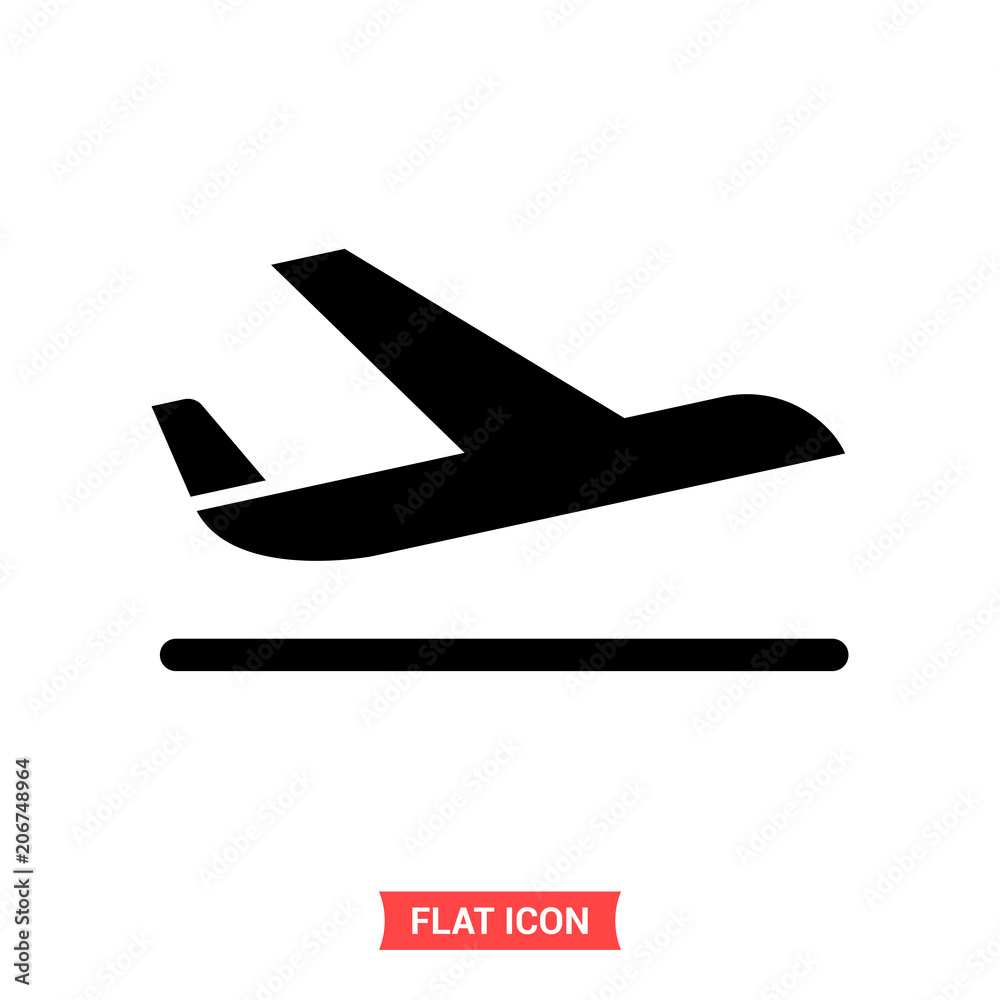 Airplane vector icon, travel symbol. Simple illustration for web or mobile app
