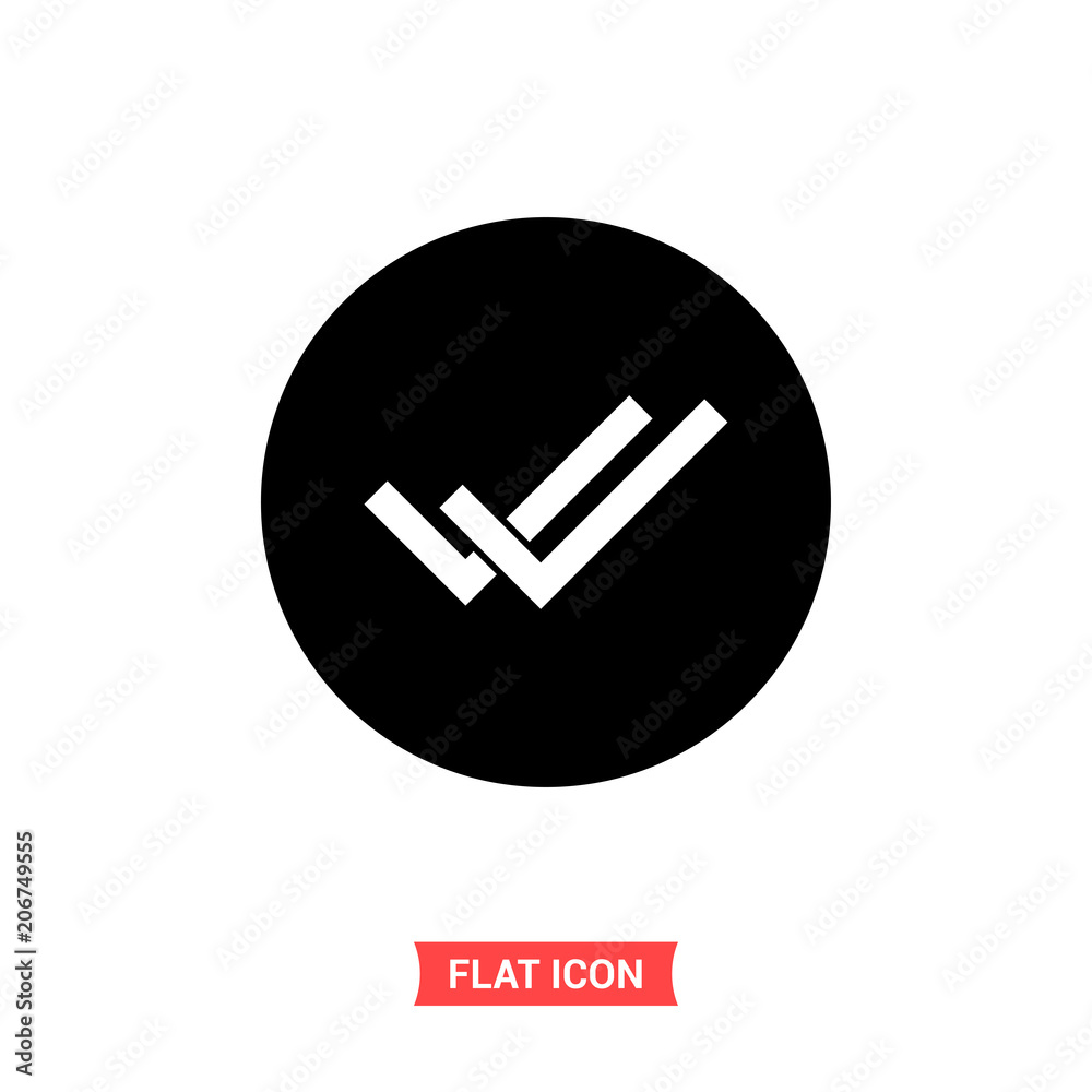 Done all vector icon, check all symbol. Simple illustration for web or mobile app Done all vector icon, check all symbol. Simple illustration for web or mobile app