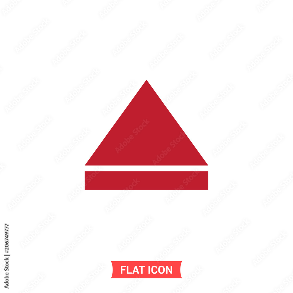 Obraz premium Eject vector icon, simple illustration for web or mobile app