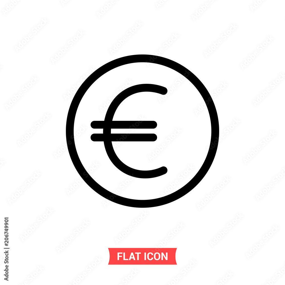 Euro vector icon, money symbol. Simple illustration for web or mobile app Euro vector icon, money symbol. Simple illustration for web or mobile app
