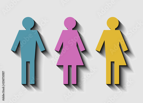 Vector illustration of a gender issues concept
