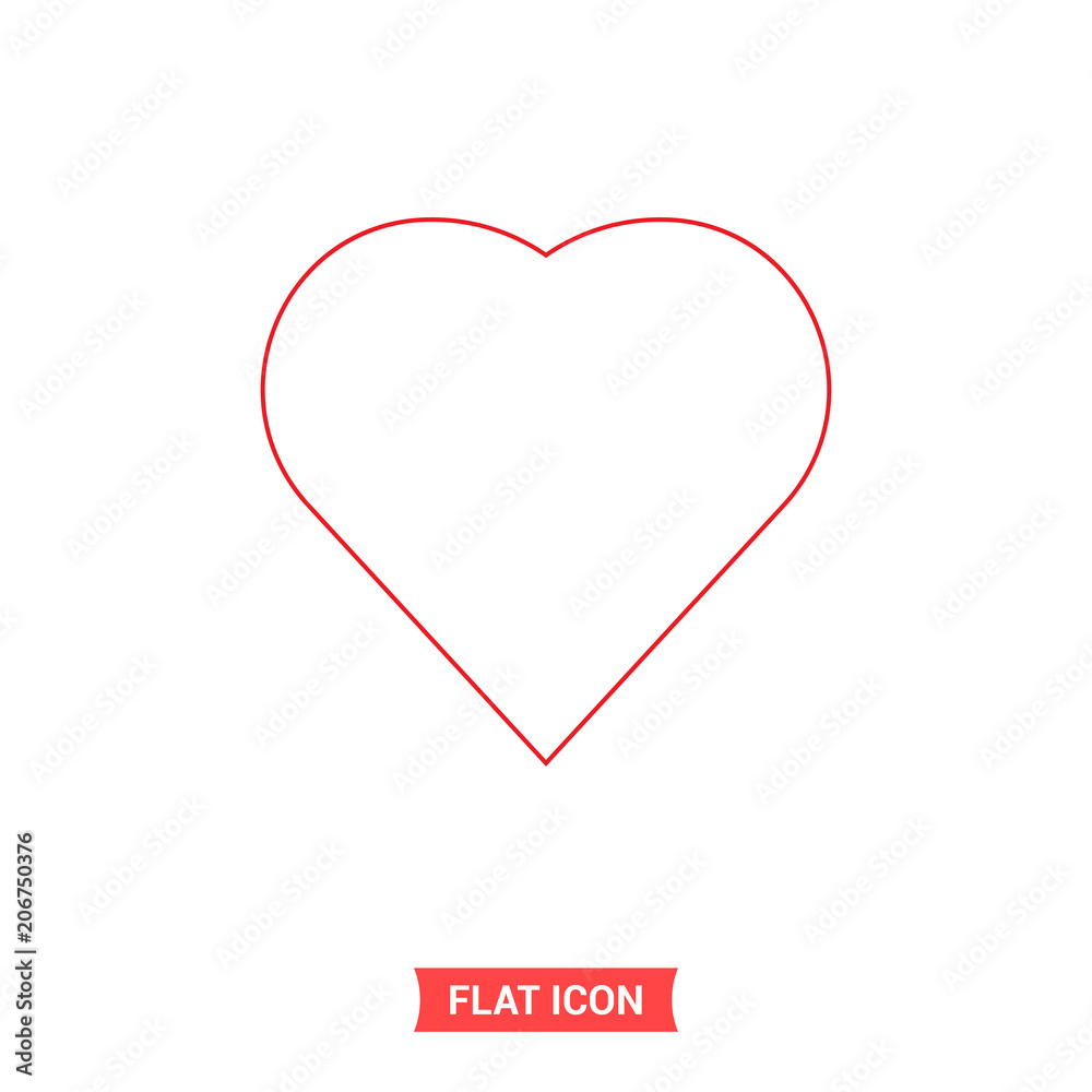 Heart vector icon, like symbol. Simple illustration for web or mobile app Heart vector icon, like symbol. Simple illustration for web or mobile app