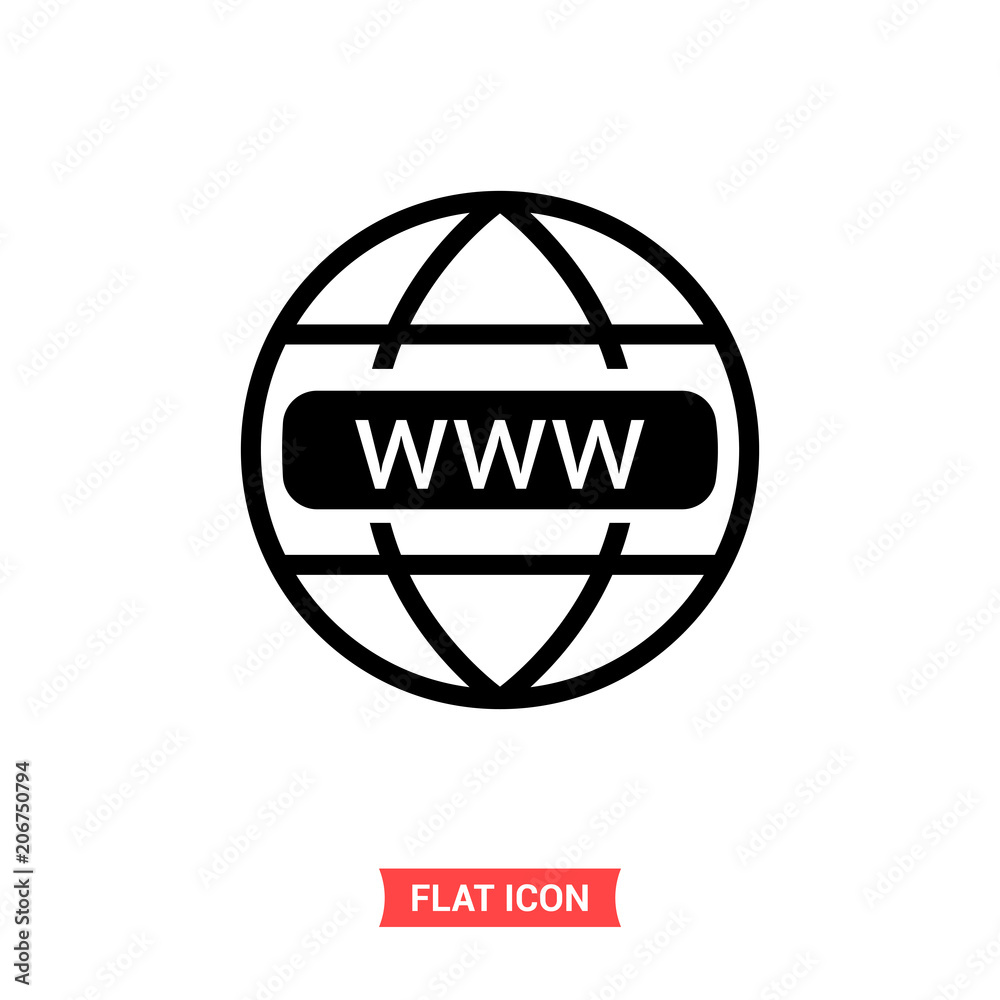 Www vector icon, web symbol. Simple illustration for web or mobile app Www vector icon, web symbol. Simple illustration for web or mobile app