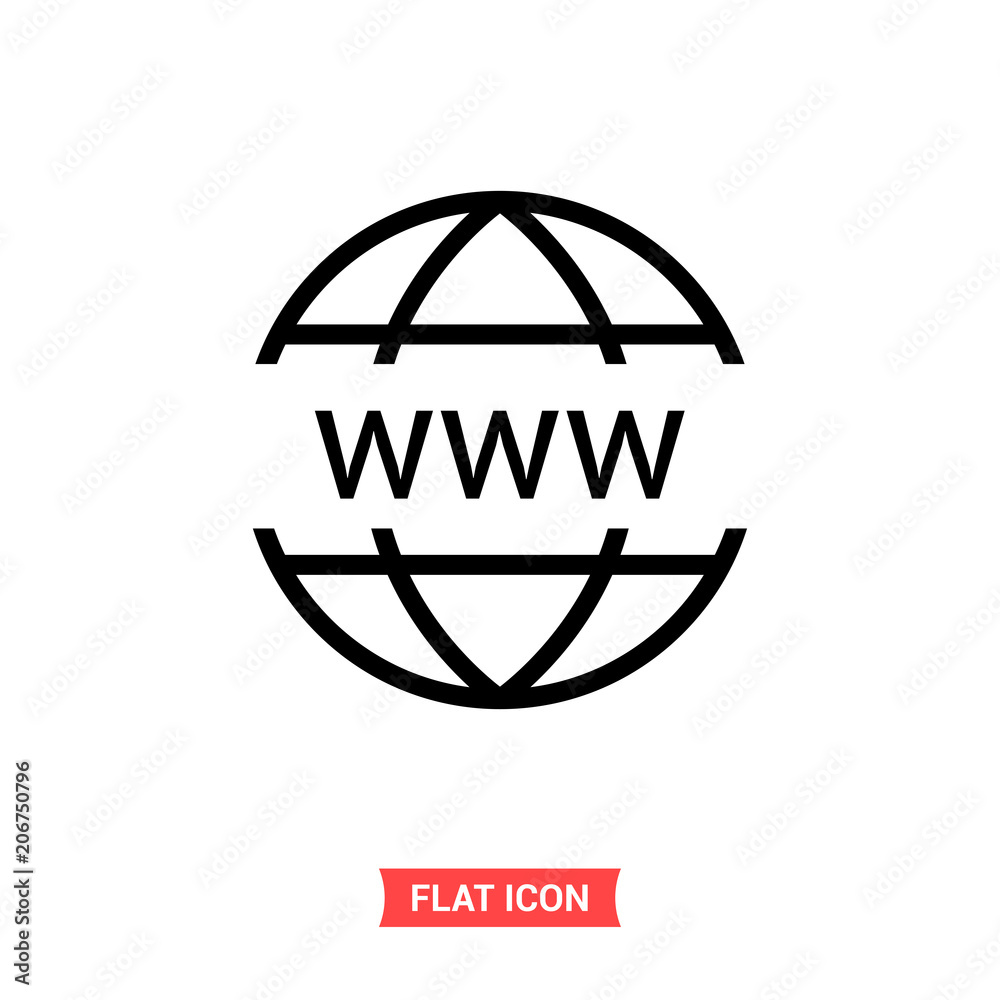 Www vector icon, internet symbol. Simple illustration for web or mobile app Www vector icon, internet symbol. Simple illustration for web or mobile app