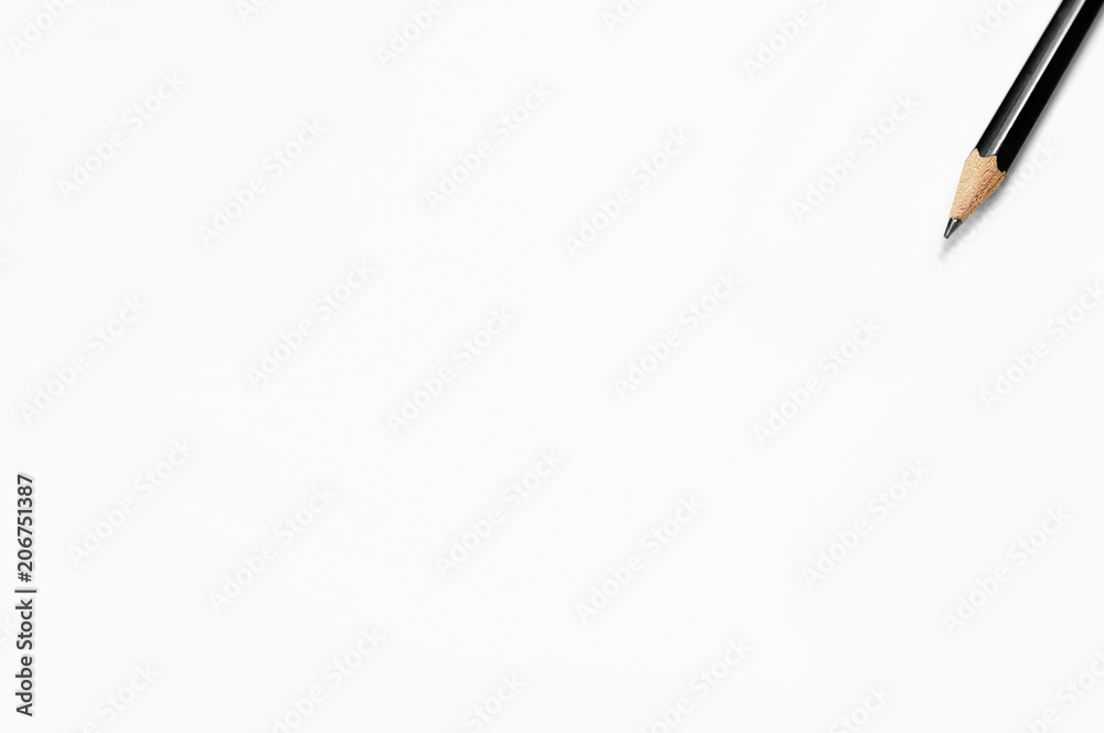 Blank sheet of paper and pencil Blank sheet of paper and pencil