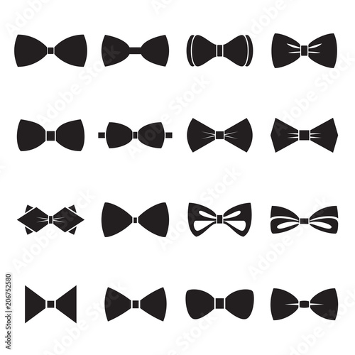 Bow tie icons isolated on a white background. Vector illustration