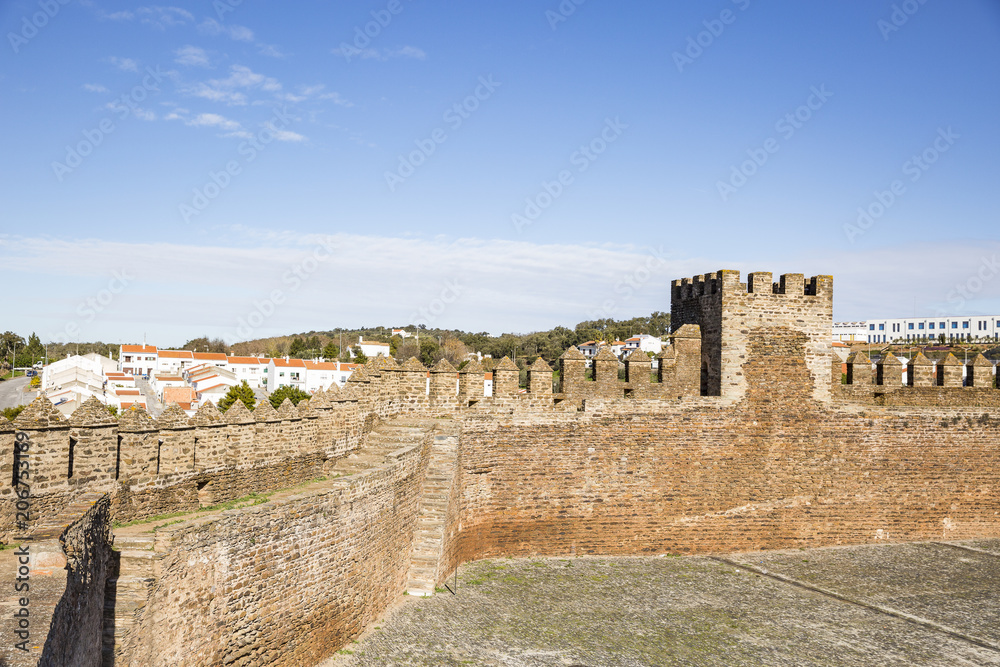 Fototapeta premium ancient castle in Alandroal town, District of Evora, Portugal