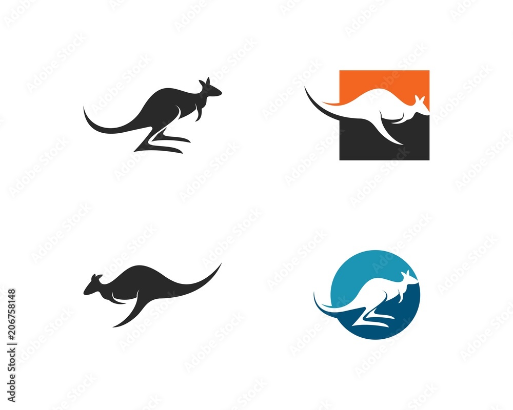 Obraz premium kangaroo Logo Template