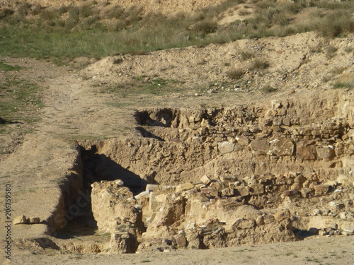 Bílbilis, ciudad prerromana y romana de la península ibérica situada a orillas del río Jalón, en la localidad de Huérmeda, a escasos kilómetros de Calatayud en Aragon (España) photo