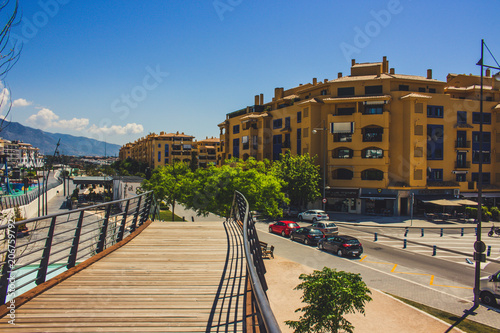 Boulevard San Pedro de Alcantara. Promenade in the city of San Pedro de Alcantara, Marbella. Malaga Province, Andalusia, Spain. Picture taken – 22 may 2018.