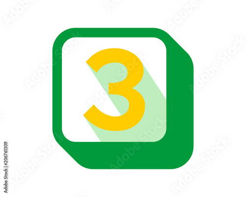 three number typography typeset logotype numeral numeric nominal image vector icon