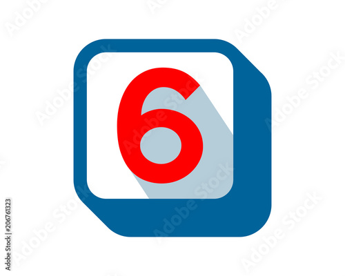 six number typography typeset logotype numeral numeric nominal image vector icon