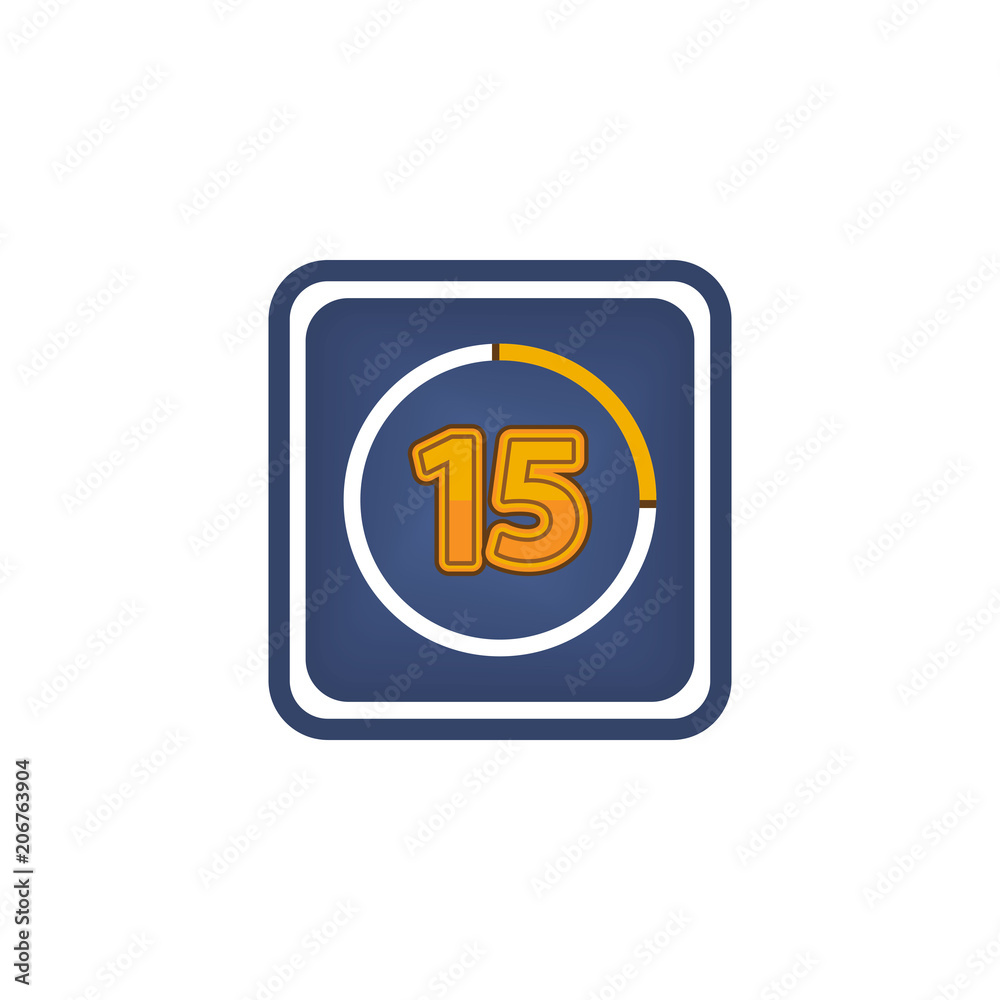 15 minutes icons, Illustration of the required time is 15 minutes 15 minutes icons, Illustration of the required time is 15 minutes