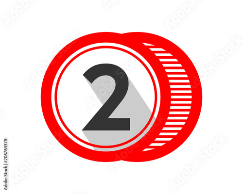 two number initial typography typeset logotype numeral numeric nominal image vector icon