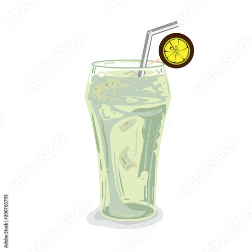 fastfood lemon cup glass soft drink soda drawing graphic object