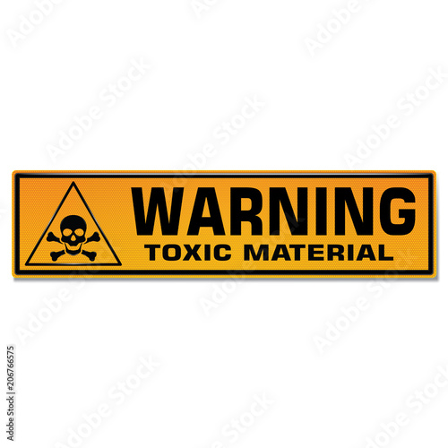Vector and illustration graphic style,Toxic Hazard Symbol,Yellow rectangle Warning Dangerous icon on white background,Attracting attention Security First sign,Idea for presentation EPS10. © Idea.s