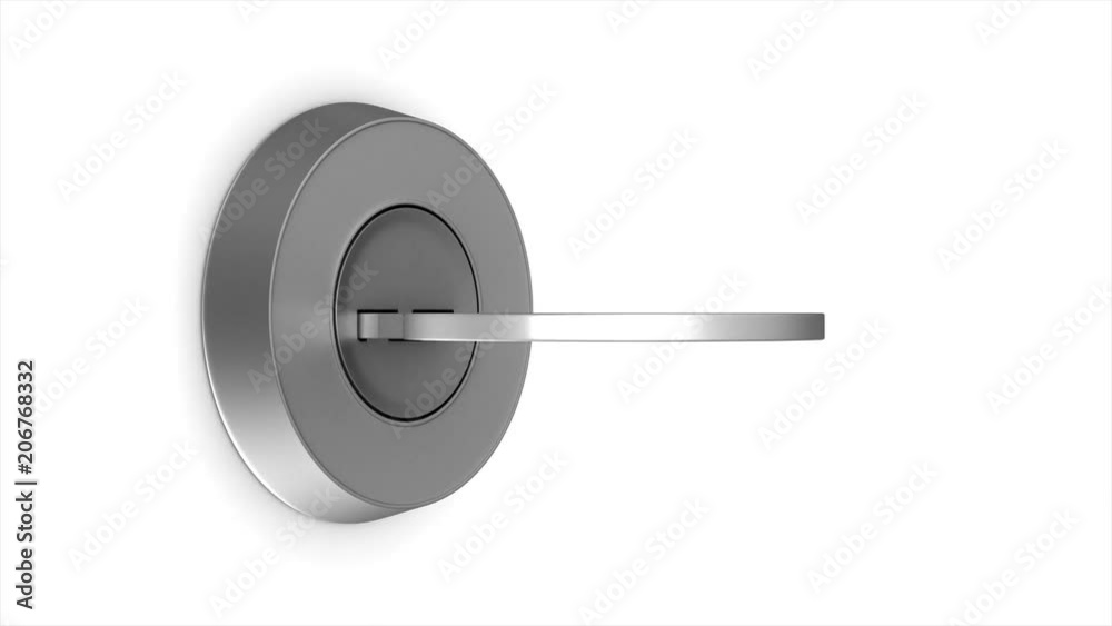 rotation metallic key on white background. isolated 3d render rotation metallic key on white background. isolated 3d render