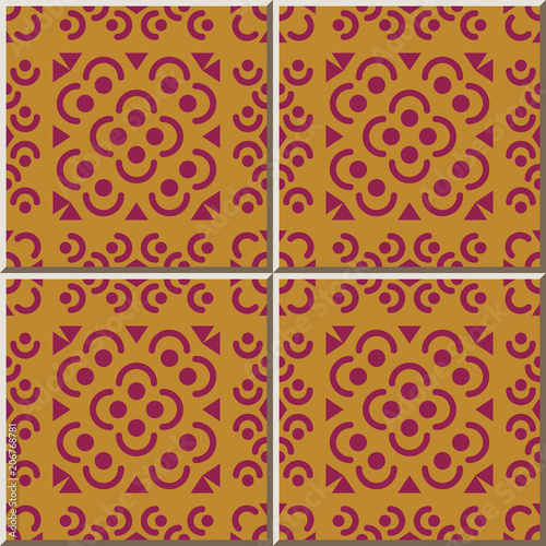Ceramic tile pattern Round Curve Cross Line Flower Square