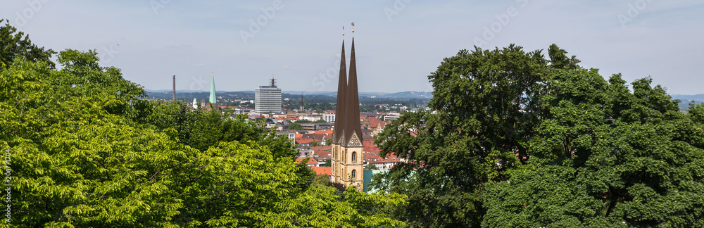 bielefeld cityscape germany from above