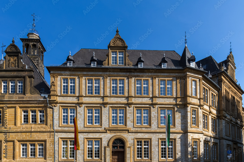 historic high school building bielefeld germany