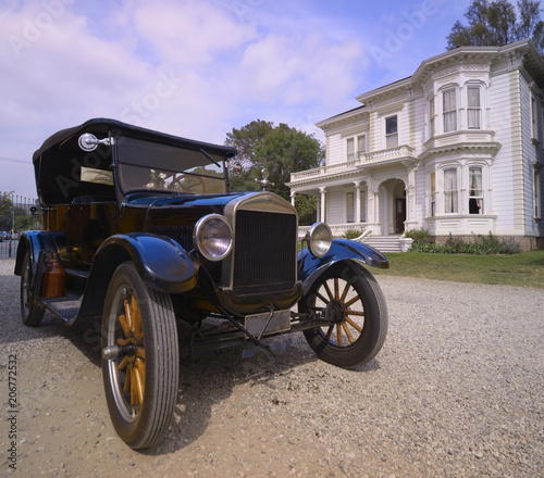 Victorian house and car 