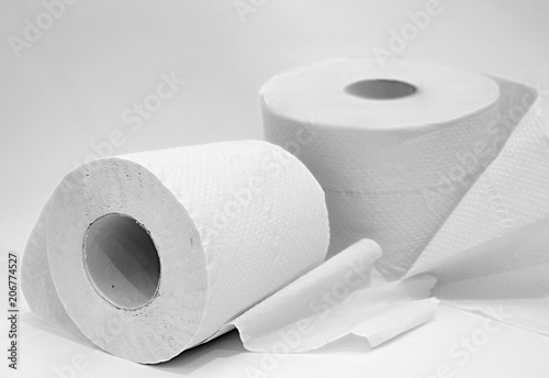 toilet paper on table