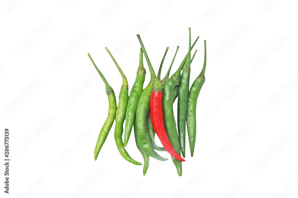 Top view chili pepper isolated on white background isolated on white background Top view chili pepper isolated on white background isolated on white background
