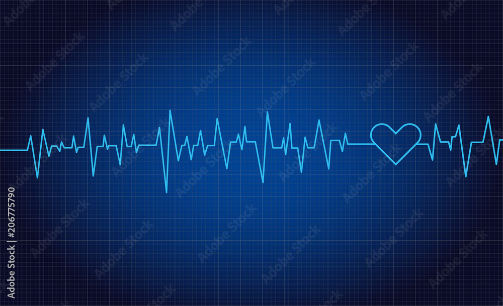 Heart beats lines rate
