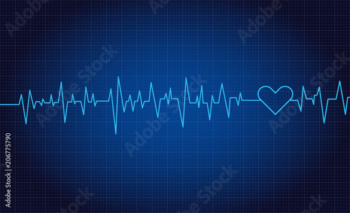 Heart beats lines rate