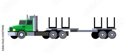 logging truck trailer