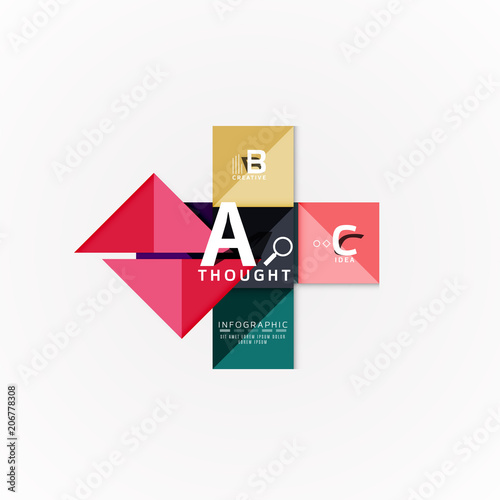 Free Download Abstract geometric option infographic banners, a b c steps process - GFXLoad