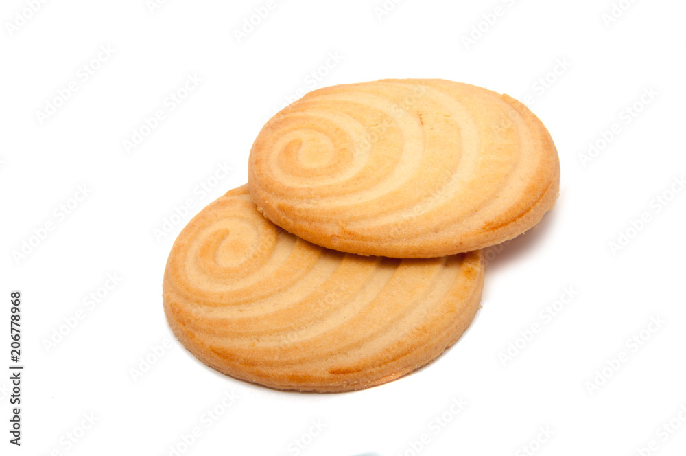 tasty cookie isolated on the white tasty cookie isolated on the white