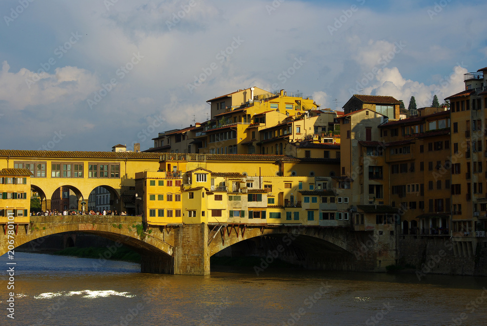 View of the Ponte Vecchio in Florence, Tuscany, Italy