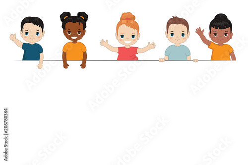 Group of happy children